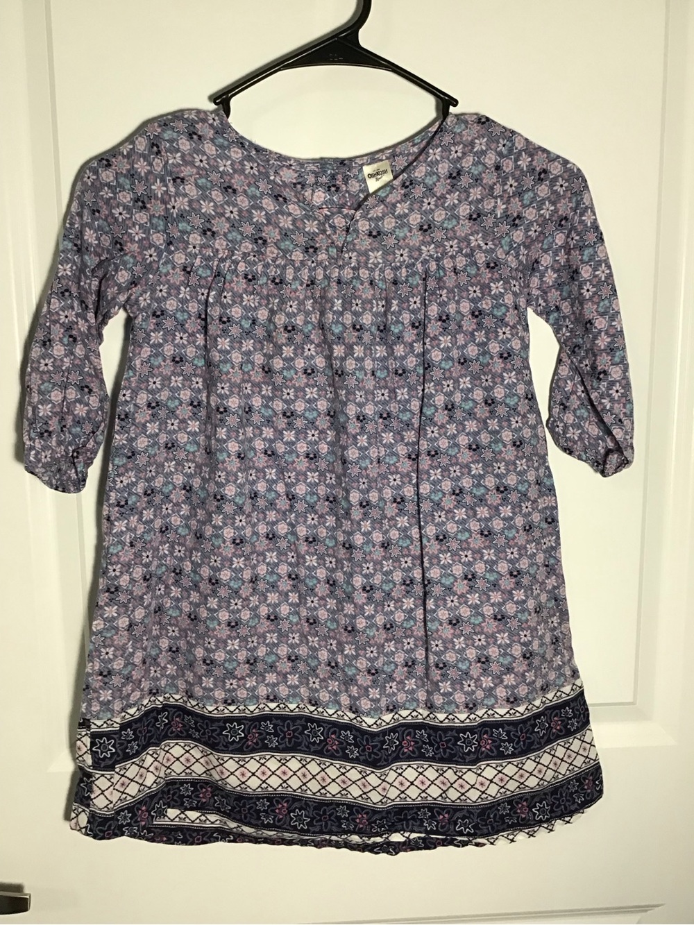 OshKosh B'gosh Purple Floral Border-Trim Dress Size 6